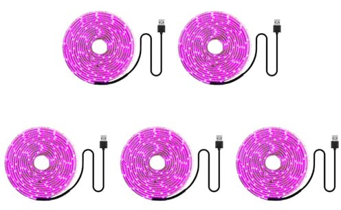 Benssey 5X LED Grow Light Full Spectrum 5V USB Grow Light Strip 2835 LED Phyto Lamps 100cm