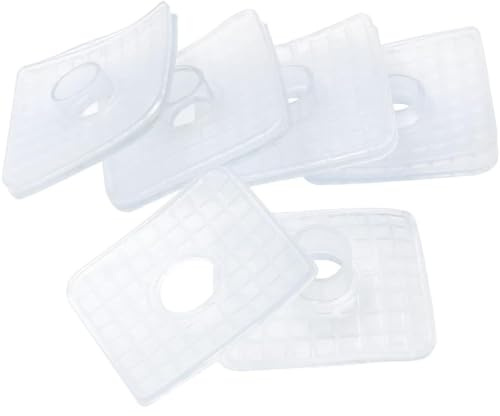Gasket for Glass Door Hinge, Square Hinge Gasket, Metal Clamp Washer, Hinge Replacement Parts for Bathroom Shower Glass Door (Clear)