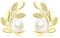 Klein Blätter Zweig Ohrstecker Gold Ohrringe 925 für Damen Mädchen Geschenke, Hypoallergen Ohrringe mit Perle