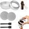 ZOCONE 2 Piezas Anillo Dosificador Cafe Accesorios con Pantalla de Disco Cafe 51mm Agitador de Cafe Agujas, Aluminio Embudo Dosificador Magnético para Portafiltro, WDT Coffee Tool para Espresso