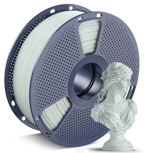 SUNLU PLA Marmor Filament 1.75mm Hellcyan, 3D Drucker Filament Marble PLA | 600 mm/s High Speed Marble Filament, Natürliche Marmorähnliche Textur, 1KG Spule (2.2lbs), Maßgenauigkeit +/- 0.02mm