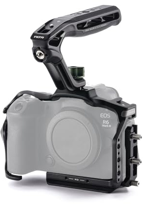 Tilta R6 Mark III Cage, Kamerakäfig Leichtes Kit Kompatibel mit R6 Mark III/R5 Mark II mit Xeno-Obergriff – Schwarz TA-T99-A-B
