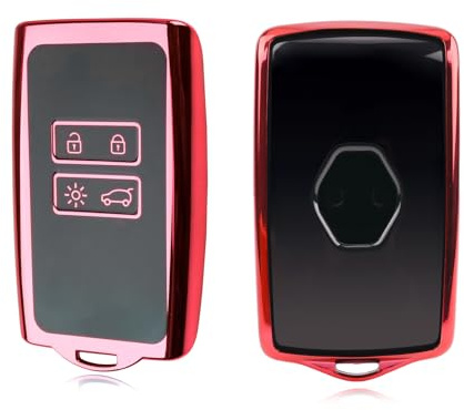GFWGTS Für Bigster Schlüsselhülle Kompatibel für Dacia Bigster 2024 2025 2026| Premium Auto-Schlüsselcase – für Dacia Bigster Zubehör Key Cover, für Renault Auto-Schlüssel (Rot mit Loch)