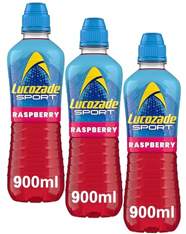 Lucozade Sport Body Fuel - Raspberry 900ml| Isotonic sports drink, with Electrolytes and Vitamin B3 | Still | Bursting with Flavour (Pack of 3)
