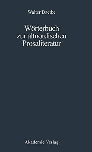 Wörterbuch zur altnordischen Prosaliteratur