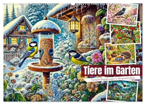 Tiere im Garten - Tierische Begegnungen in der grünen Oase (Wandkalender 2026 DIN A2 quer), CALVENDO Monatskalender: Entdecken Sie die faszinierende Tierwelt Ihres Gartens (CALVENDO Tiere)