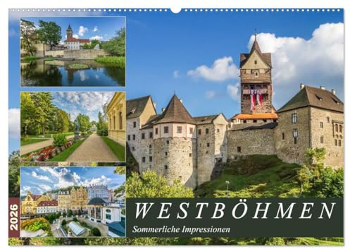 WESTBÖHMEN Sommerliche Impressionen (Wandkalender 2026 DIN A2 quer), CALVENDO Monatskalender: Malerische Orte und historische Bauwerke (CALVENDO Orte)
