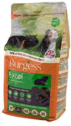 Burgess Excel Guinea Pig Nuggets with Mint, 10kg