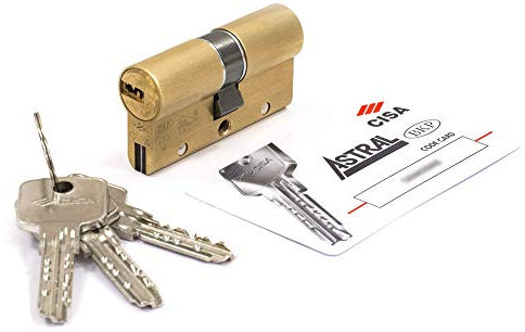CISA 10A3S1070, Cilindro Europeo Astral S, Ottone smerigliato, 30/30 mm