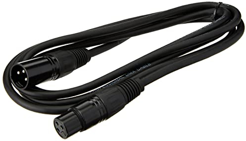 Pulse PLS00266 DMX Lead, 3 Pin XLR Male to Female, 2m, Black