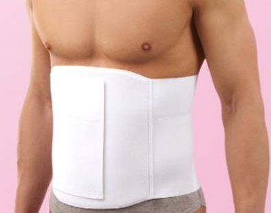 Truncuflex Postoperativer Stützverband 3-band. weiß Gr. 2, Hüft- und Rumpfbandagen, Bruchbandagen