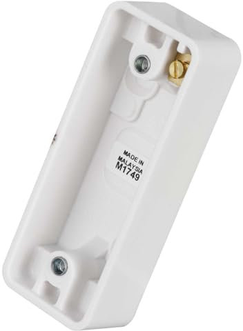 MK Single Architrave Moulded Back Box White 16mm