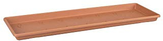 Elho Green Basics Balconnière Soucoupe 50 - Soucoupe pour Balcon & Extérieur - Ø 47.3 x H 2.5 cm - Marron/Terre Cuite Doux