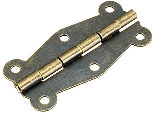sourcing map 10 Stk. Antike Bronze Stoßscharniere Mini Scharnier Ersatz mit Schrauben 2 DE de