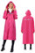 iOutdoor Products Premium Regenponcho, 100% Wasserdicht Regenjacke mit Kordelzughauben/Reißverschluss/Knopf/Reflexstreifen/Aufbewahrungstasche, Weich, Abriebfest, Reißfest, Rosenrot, 2XL(171-180 CM)