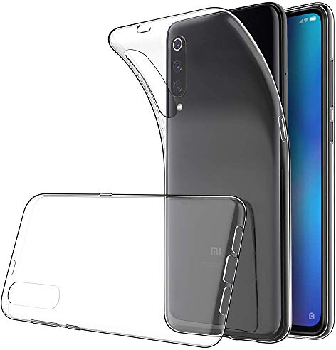REY Cover in Gel TPU Trasparente per XIAOMI Mi9 - Mi 9, Ultra Sottile 0,33 mm, Morbido Flessibile, Custodia Silicone
