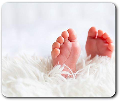 Destination Vinyl Ltd Cute Baby Feet New Born Mum Mouse Mat Pad Computer PC Laptop Gaming Office Home Desk Accessory Gadget 8677