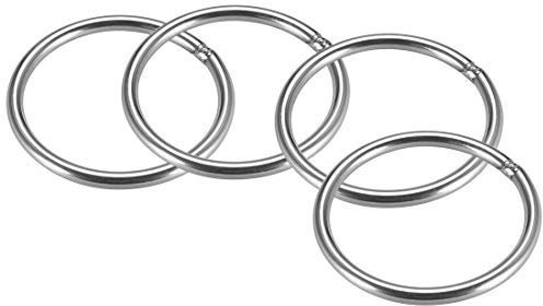 Edelstahl O Ring 79 mm Innendurchmesser 6 mm Stärke geschweißt Ringe rund 4 Stück
