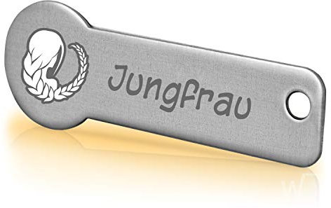 Einkaufswagenlöser ® Code24 Sternzeichen Jungfrau/Schlüsselanhänger Einkaufschip mit Schlüsselfundservice/Abziehbarer Einkaufswagenchip Metall, Chip Einkaufswagen, Key Finder / 11 Jahre