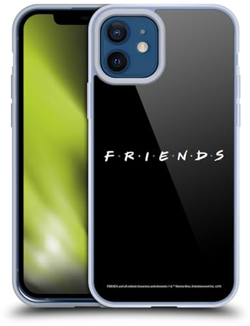 Head Case Designs Offizielle Friends TV Show Schwarz Logos Gelhülle [Militärischer Schutzgrad] Kompatibel Mit Apple iPhone 12 / iPhone 12 Pro Und Kompatibel Mit MagSafe
