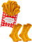 Rainbow Socks - Damen Herren Lustige Pommes Frites Socken Box Geschenk- 2 Paar - Größen 47-50