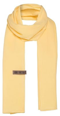 Knit Facory - Liv Schal - Fein Gewebter Damen Schal - Luftiger Musselinschal - Für Frühling und Sommer - 100% Bio-Baumwolle - Citrus