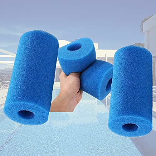 YHMX 3 Stück Swimmingpool-Filter, Schaumstoffkartusche, wiederverwendbar, waschbar, Filterschaum-Filter, Schaumstoffkartusche, Poolfilter für Typ H/A/S1/I/II/VI/D/VII/B, blau, Typ S1