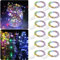 Guezuvoru Lichterkette Batteriebetrieben, 12er Pack 2 m 20 LED wasserdichte Kupferdraht Lichter, Mini Lichterketten Firefly Sternenlichter für Weihnachten Hochzeit Einmachglas Dekoration (Mehrfarbig)