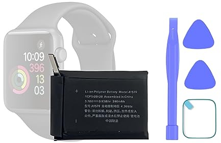 HIGHAKKU Smartwatch Batería de repuesto A1579 compatible con Watch iWatch Series 1 1st Generation 42 mm con herramientas