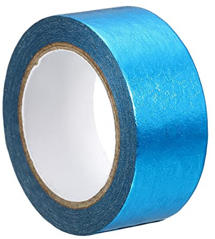 PATIKIL 15mm x 5m Metallizzato Washi Nastro, 1 Rotolo Copertura Lamina Adesivo Auto Adesivo per Fai da Te Arte Artigianato Avvolgimento Decorazione, Luce Blu