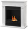 Decorspace Camino a Bioetanolo da terra Jefferson in legno 3,4 Kw arredamento Moderno (Bianco)