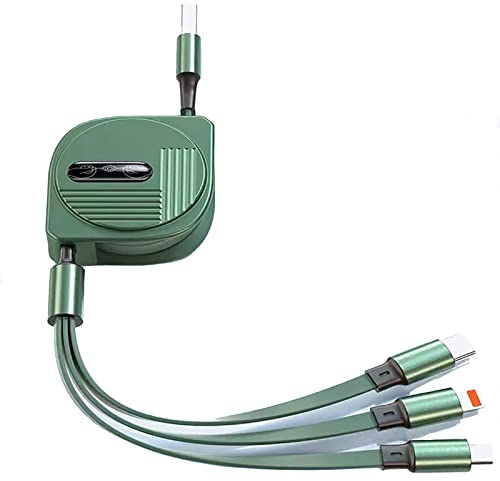 Unillous Multi USB Kabel, Einziehbares Universal Ladekabel 3 in 1 Schnell Ladekabel Micro USB Typ C iP Mehrfach Ladekabel für Android Galaxy S10 S9 S8 A5 J5, Huawei P30 P20, Honor, Kindle, Echo Dot