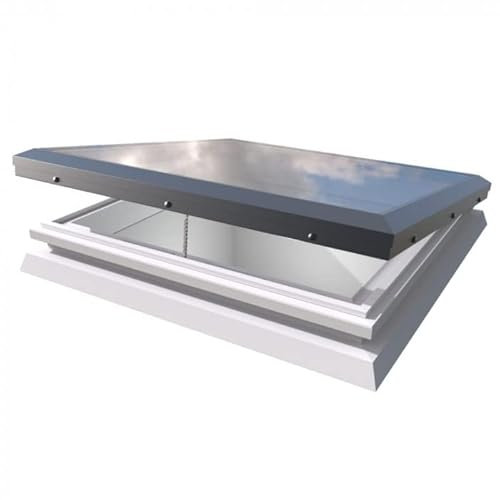 Brett Martin Flat Glass Pane Rooflight Double Glazed Window, Electric Remote and Rain Sensor Opening. Flat Lantern Rooflight Perfect for Home Extension and Office (1200 x 900) for Builders Kerb