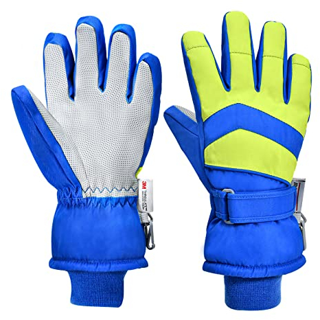 Leeboom Skihandschuhe Kinder Handschuhe Kinder wasserdichte Winterhandschuhe Kinder für 3-13 Jahre Mädchen und Jungen Geschenke Snowboard Laufen Radfahren Wandern