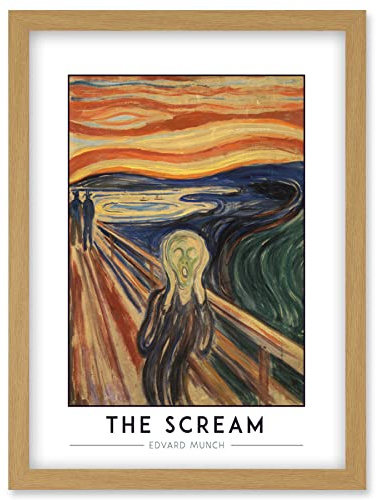 Wee Blue Coo Edvard Munch The Scream Expressionist Painting Artwork Framed Wall Art Print A4