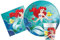 Ciao Kit Vajilla de Fiesta Disney Princess Ariel Little Mermaid la Sirenetta para 8 personas (36 pcs: 8 platos Ø23cm, 8 platos Ø20cm, 8 vasos 200ml, 20 servilletas 33x33cm)