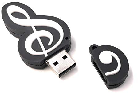 Onwomania Clef Black Note Musique Drôle Clé USB 8 Go USB 2.0 Clé USB
