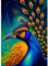 EOBROMD Diamond Painting Erwachsene Tiere, 5D Diamant Painting Bilder Erwachsene, DIY Diamond Painting Bilder Diamant Malerei Pfaue Set für Wanddekoration 30x40cm