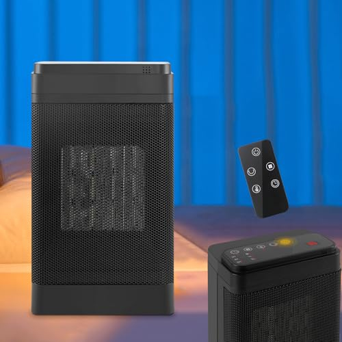 Mursche Heizlüfter Energiesparend Leise mit Thermostat - Keramik Heizung 1500W Elektrisch Heizstrahler PTC Elektroheizun mit Fernbedienung, 12H Timer, Überhitzungs- und Kippschutz, 70° Oszillation