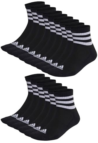 adidas 15 Paar C Sportswear MID 15p Mid Cut Socken Unisex Sportsocken, Farbe:Black, Socken & Strümpfe:49-51