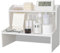 DEWIN Desk Shelf, Wood Display Desktop Shelves with Cubbies and Open Back Compartment Multi Layer Storage Rack Mini Bookshelf Office Supplies Desk Organizer