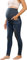 Umstandsjeans für Damen Fashion Jeggings mit über Bauch Design Hoch Taille Vintage Jeans Dark Denim Blue S