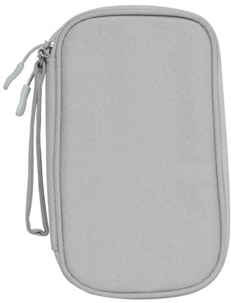 IRISOX Travel Cable Organiser Bag for Electronics, USB Accessories Bag Ideal for Tech Charger Organiser Bag Gadget Tidy Cable Storage Box, Stackers Travel Cable Pouch (Grey)