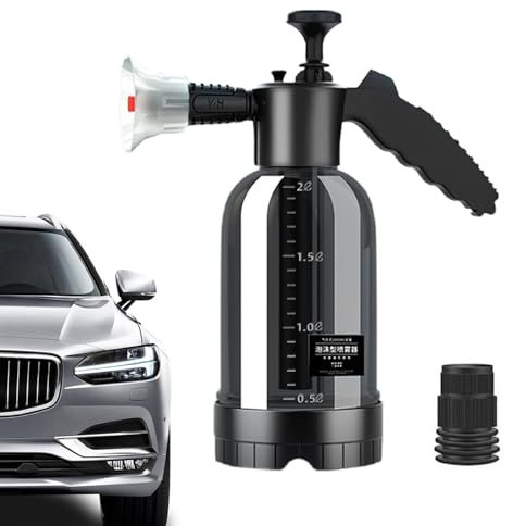 Pulverisateur Mousse Voiture 2L | Flacon Pulvérisateur à Pression Avec Buse Ca-non Mousse Manuel | Pistolet Pompe Mousse Voiture Pulverisateur Main Lavage Voiture 33x12,5 cm