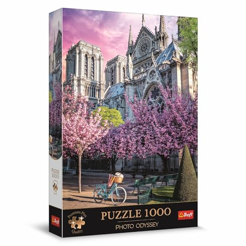 Trefl Premium Plus - Puzzle Photo Odyssey Dom Notre-Dame in Paris - 1000 Teile, Einzigartige Fotoserie, Ideale Anpassung der Teile, für Erwachsene und Kinder ab dem 12. Lebensjahr