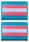2 Stück Transgender Flagge Patch Abnehmbare Aufnäher mit Stickerei Lustige Taktisch Militär Patch Applikation für Jacke Weste Hundegeschirr Kleidung Taschen Rucksäcke Draussen Jeans Baseballkappe