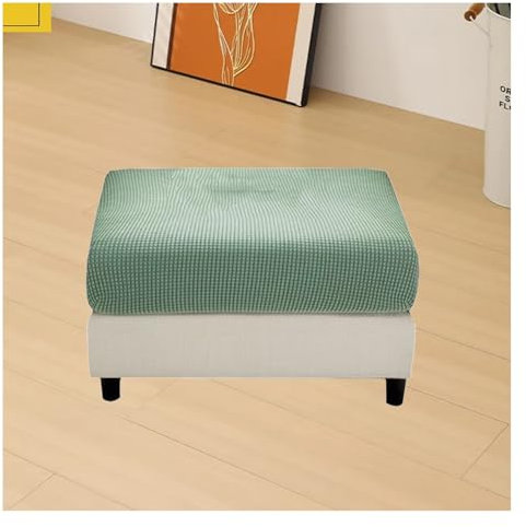 ILiemao Bezug Hocker Quadratisch/Rechteckig 30x40/60x70/100x120 cm Hocker überzug Schonbezug Bezug für Fußhocker Stretch Ottomane Abdeckung Hockerabdeckung(G1,100-120 cm/39-47 in)
