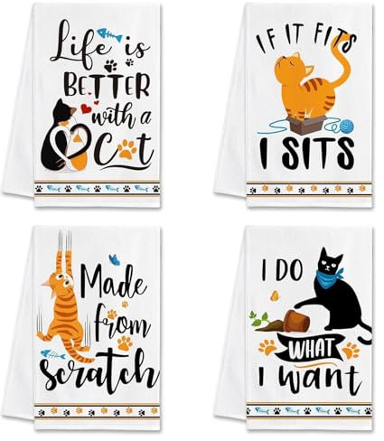 Cosiesnest 4 Stück Geschirrtücher KüChentücher 40 * 60cm Super Saugstarke Geschirrhandtücher Küchenhandtücher Weiche und Langlebige Küchentücher Baumwolle
