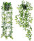 Halbur Artificial Hanging Plants, 2 PCS Artificial Plants like Real, Artificial Hanging Plants with Pots, Eucalyptus Decoration, Mandala Vine for Indoor and Outdoor 56 and 80 cm