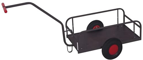 Handwagen 785x435 mm mit Luftbereifung ohne Wände anthrazit